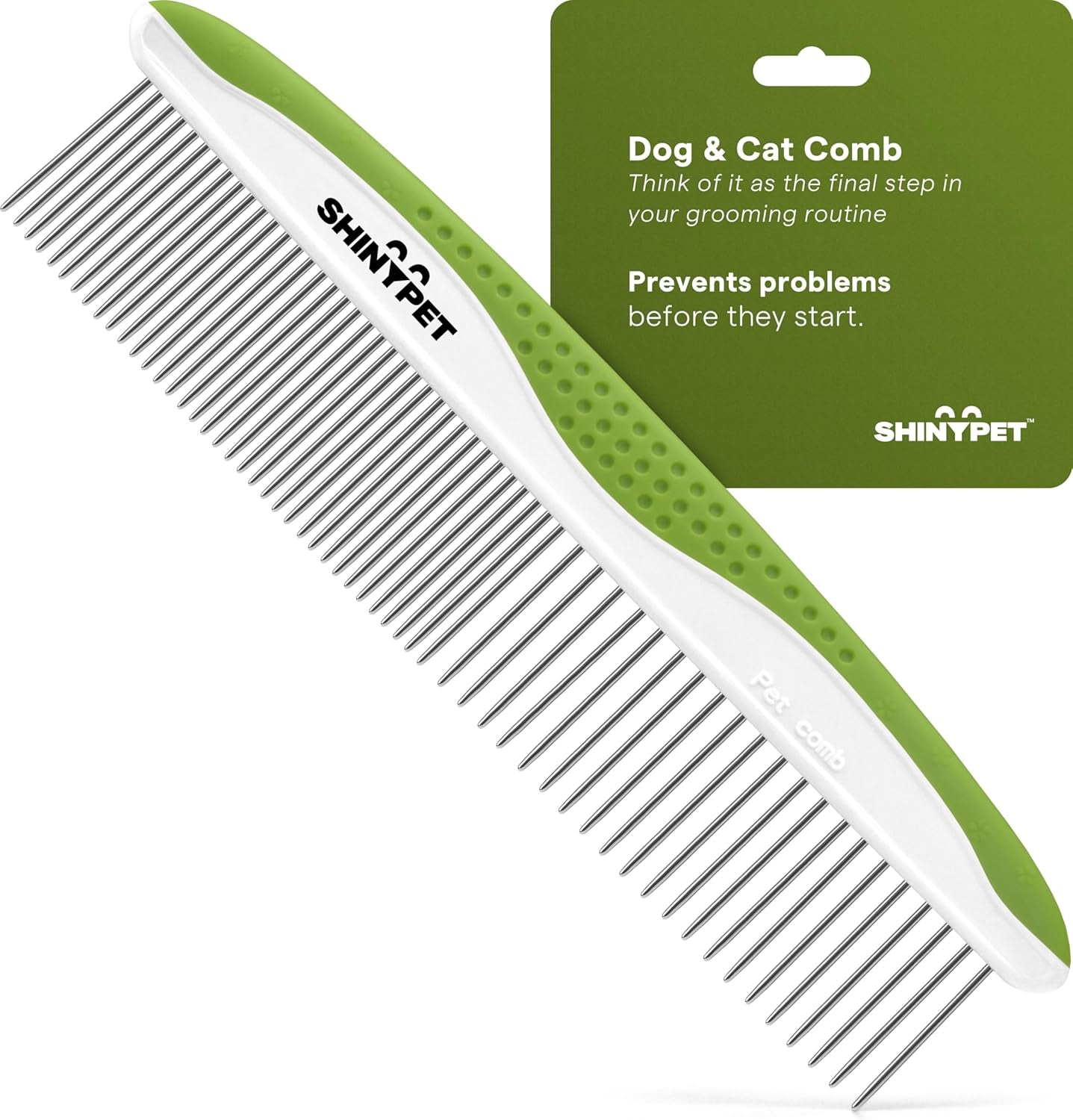 Ultimate Pet Grooming Comb for Dogs & Cats – Effortlessly Remove Tangles, Knots, and Matted Fur – Durable Stainless Steel Teeth & Comfortable Non-Slip Handle – Essential Tool for Home Grooming with Free Ebook Guide