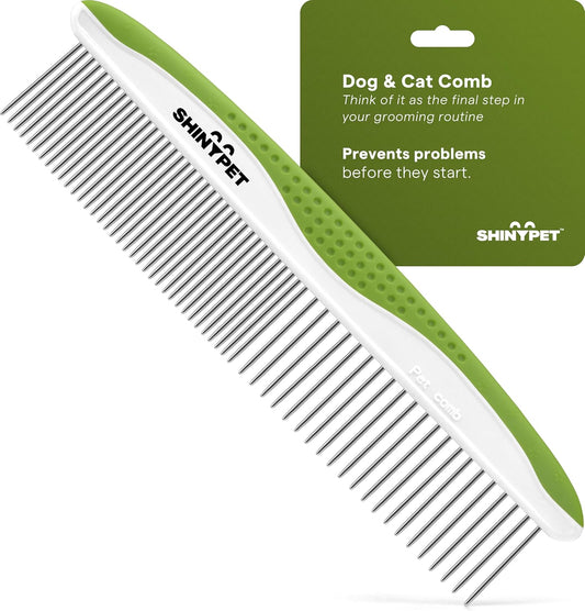 Ultimate Pet Grooming Comb for Dogs & Cats – Effortlessly Remove Tangles, Knots, and Matted Fur – Durable Stainless Steel Teeth & Comfortable Non-Slip Handle – Essential Tool for Home Grooming with Free Ebook Guide